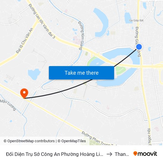 Đối Diện Trụ Sở Công An Phường Hoàng Liệt- 1277 Giải Phóng to Thanh Liệt map