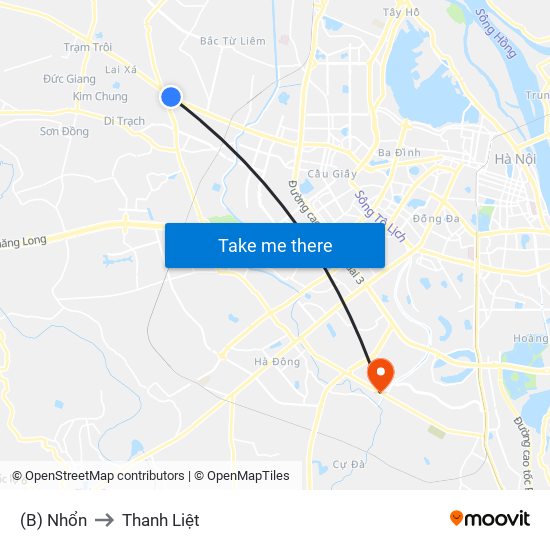 (B) Nhổn to Thanh Liệt map