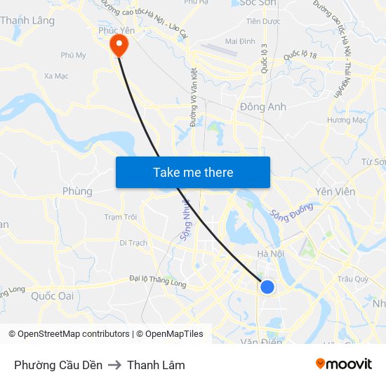 Phường Cầu Dền to Thanh Lâm map