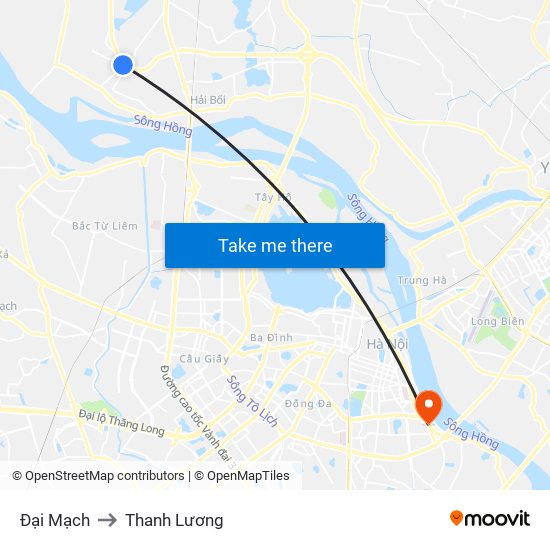 Đại Mạch to Thanh Lương map