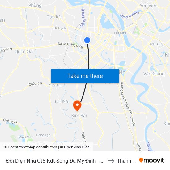 Đối Diện Nhà Ct5 Kđt Sông Đà Mỹ Đình - Phạm Hùng to Thanh Mai map