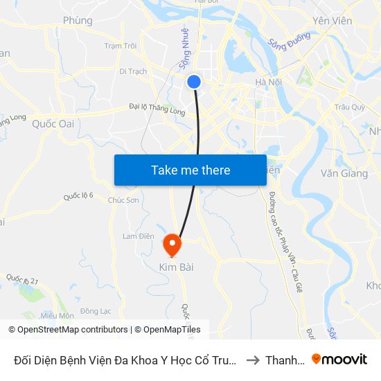 Đối Diện Bệnh Viện Đa Khoa Y Học Cổ Truyền - Phạm Hùng to Thanh Mai map