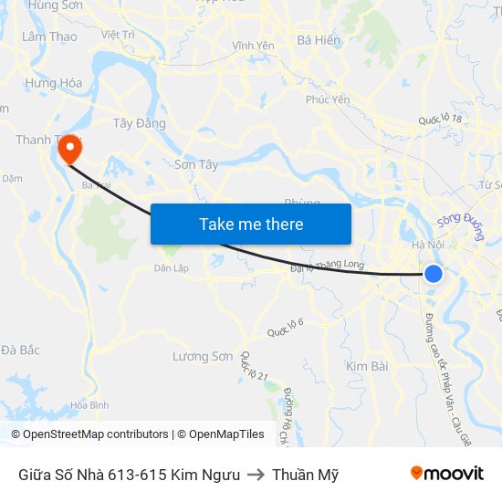 Giữa Số Nhà 613-615 Kim Ngưu to Thuần Mỹ map