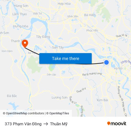 373 Phạm Văn Đồng to Thuần Mỹ map