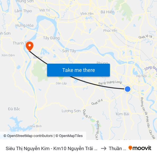 Siêu Thị Nguyễn Kim - Km10 Nguyễn Trãi (Hà Đông) to Thuần Mỹ map