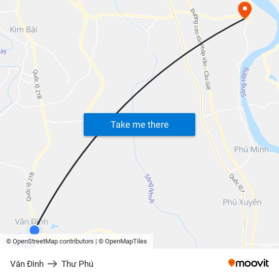 Vân Đình to Thư Phú map