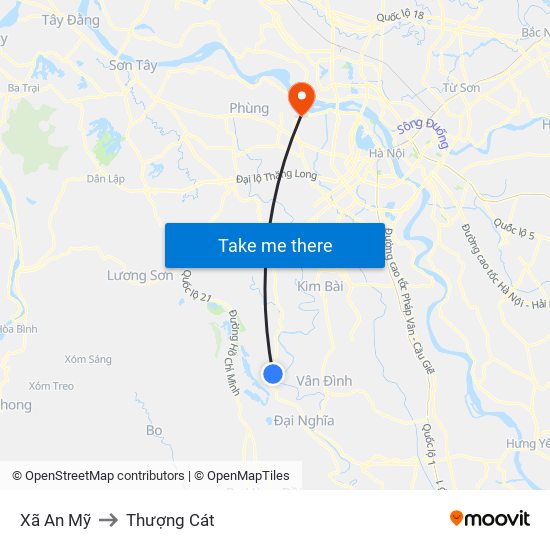 Xã An Mỹ to Thượng Cát map