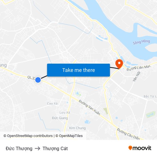 Đức Thượng to Thượng Cát map