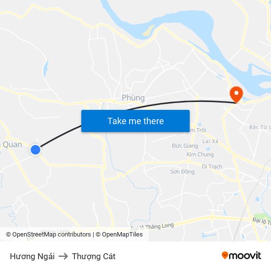 Hương Ngải to Thượng Cát map