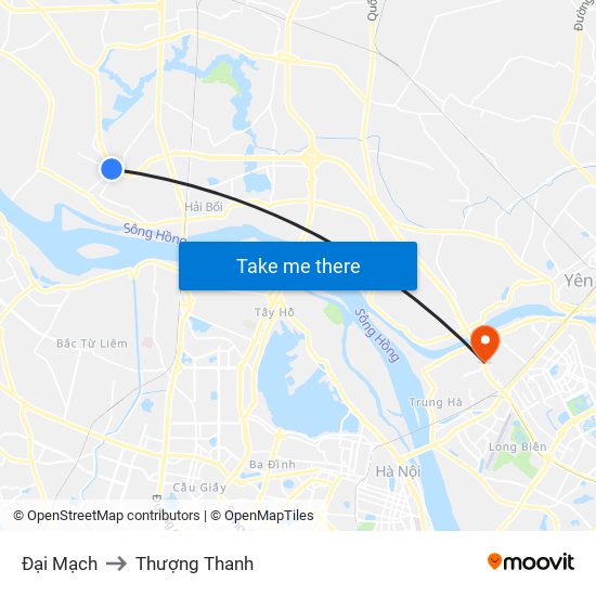 Đại Mạch to Thượng Thanh map