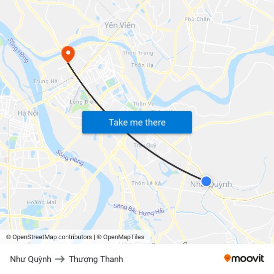 Như Quỳnh to Thượng Thanh map