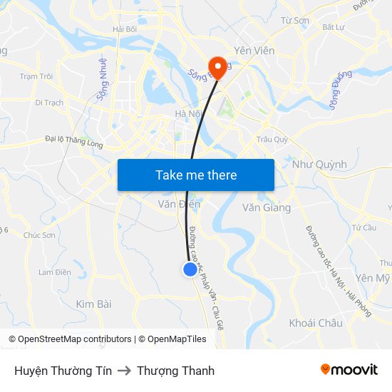 Huyện Thường Tín to Thượng Thanh map