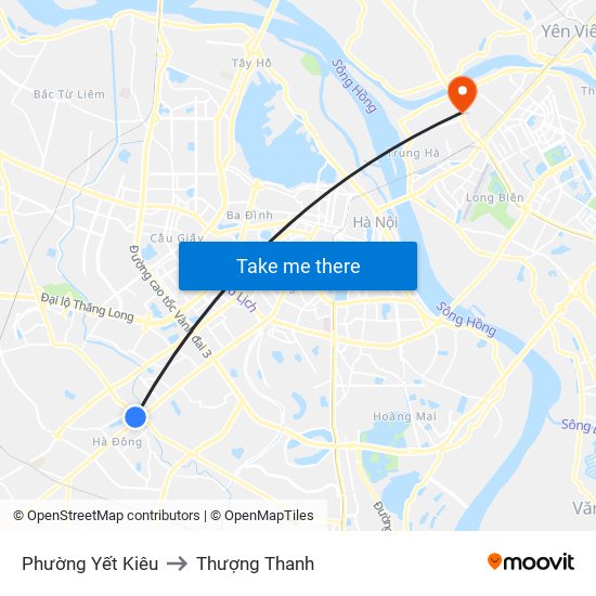Phường Yết Kiêu to Thượng Thanh map