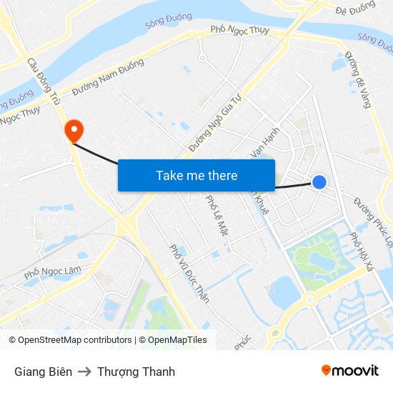 Giang Biên to Thượng Thanh map