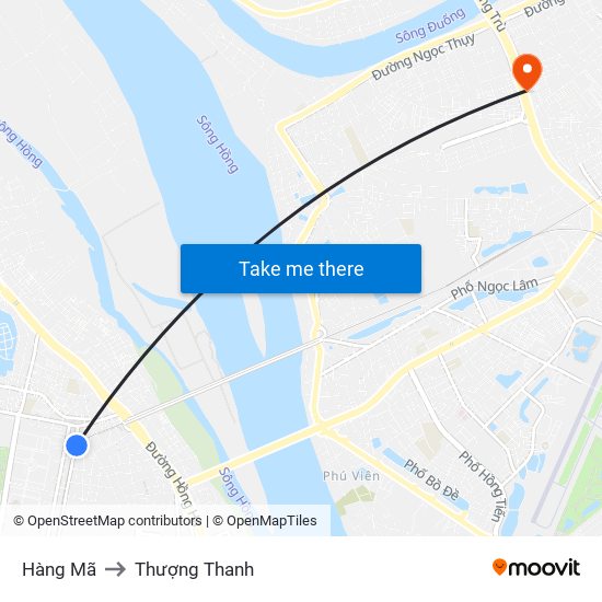 Hàng Mã to Thượng Thanh map