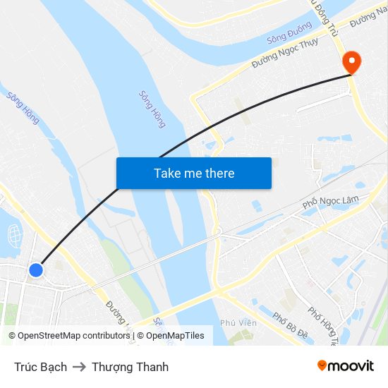 Trúc Bạch to Thượng Thanh map