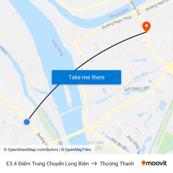 E3.4 Điểm Trung Chuyển Long Biên to Thượng Thanh map