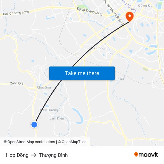 Hợp Đồng to Thượng Đình map