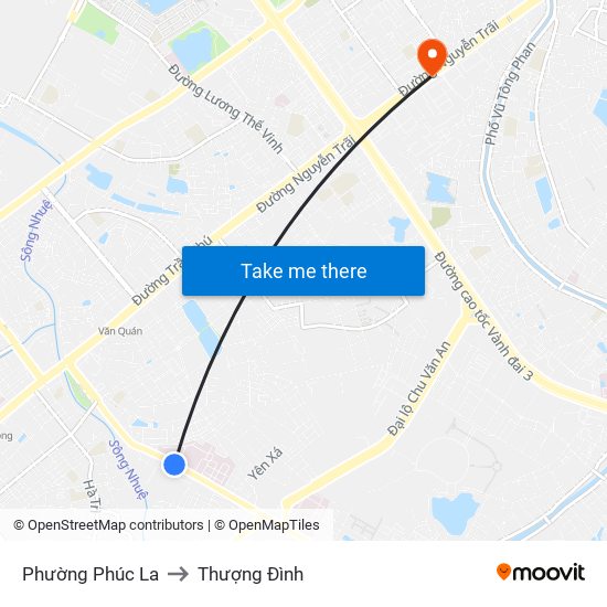 Phường Phúc La to Thượng Đình map