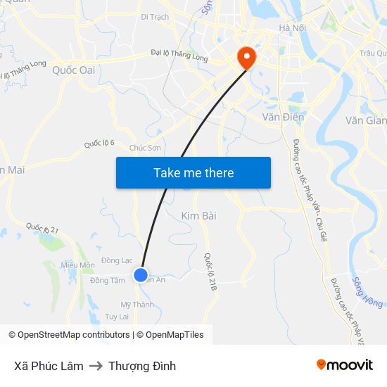 Xã Phúc Lâm to Thượng Đình map