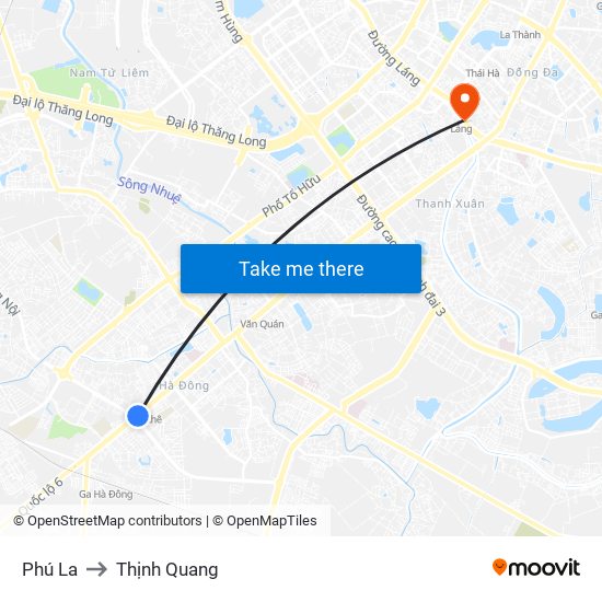 Phú La to Thịnh Quang map