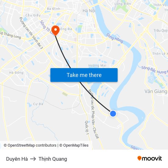 Duyên Hà to Thịnh Quang map