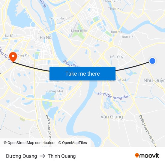 Dương Quang to Thịnh Quang map