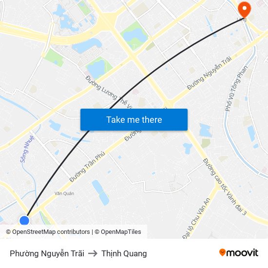 Phường Nguyễn Trãi to Thịnh Quang map