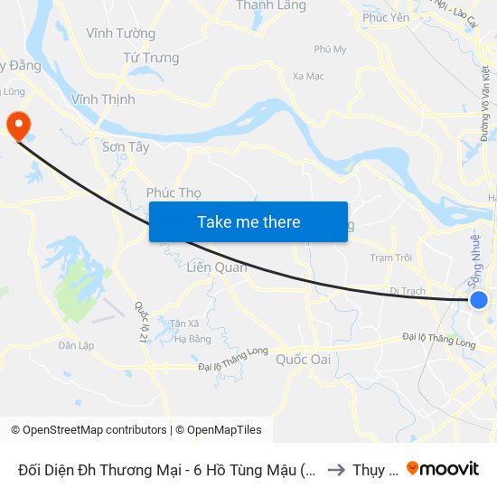 Đối Diện Đh Thương Mại - 6 Hồ Tùng Mậu (Cột Sau) to Thụy An map