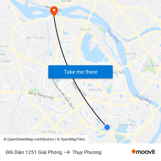 Đối Diện 1251 Giải Phóng to Thụy Phương map