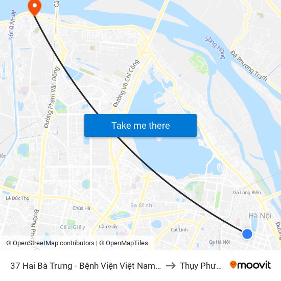 37 Hai Bà Trưng - Bệnh Viện Việt Nam Cu Ba to Thụy Phương map