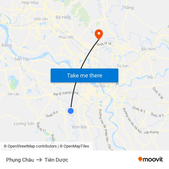 Phụng Châu to Tiên Dược map