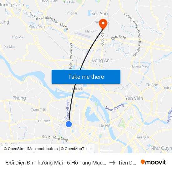 Đối Diện Đh Thương Mại - 6 Hồ Tùng Mậu (Cột Sau) to Tiên Dược map