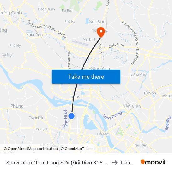 Showroom Ô Tô Trung Sơn (Đối Diện 315 Phạm Văn Đồng) to Tiên Dược map