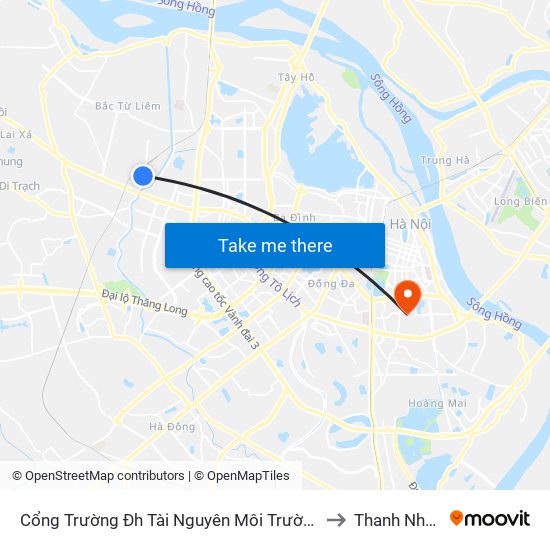 Cổng Trường Đh Tài Nguyên Môi Trường to Thanh Nhàn map