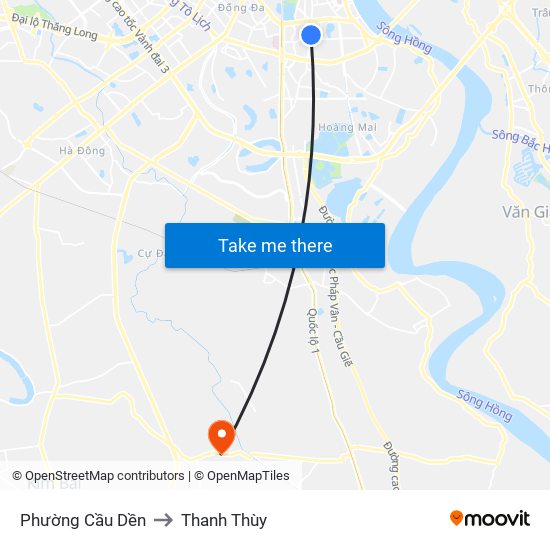 Phường Cầu Dền to Thanh Thùy map