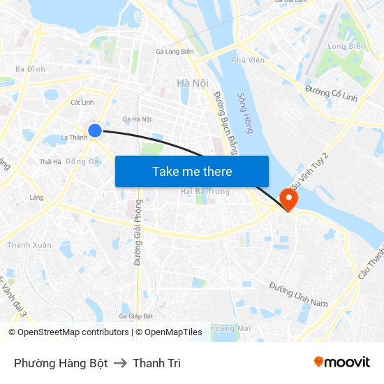 Phường Hàng Bột to Thanh Trì map