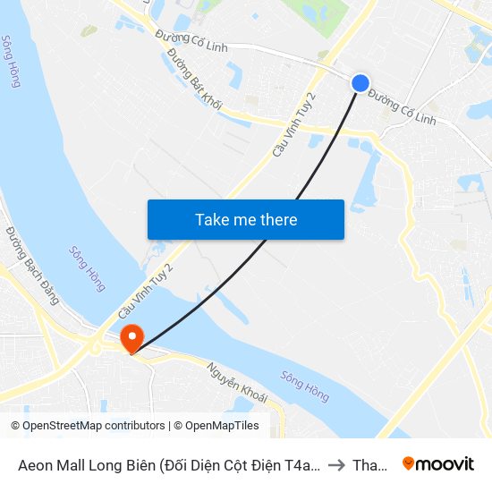 Aeon Mall Long Biên (Đối Diện Cột Điện T4a/2a-B Đường Cổ Linh) to Thanh Trì map