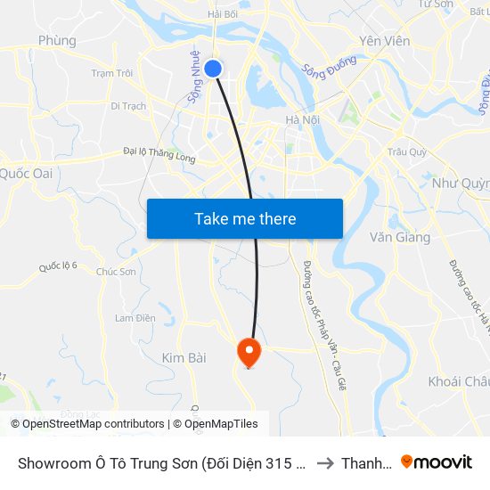 Showroom Ô Tô Trung Sơn (Đối Diện 315 Phạm Văn Đồng) to Thanh Văn map
