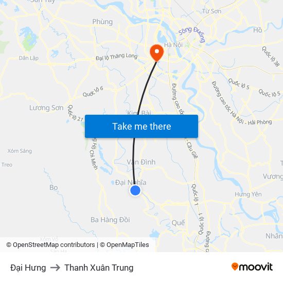 Đại Hưng to Thanh Xuân Trung map