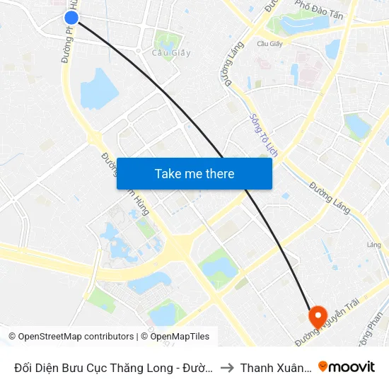 Đối Diện Bưu Cục Thăng Long - Đường Phạm Hùng to Thanh Xuân Trung map