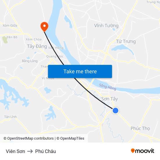 Viên Sơn to Phú Châu map