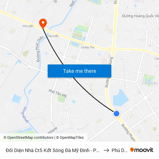 Đối Diện Nhà Ct5 Kđt Sông Đà Mỹ Đình - Phạm Hùng to Phú Diễn map