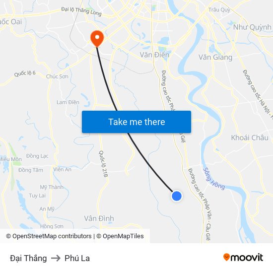 Đại Thắng to Phú La map