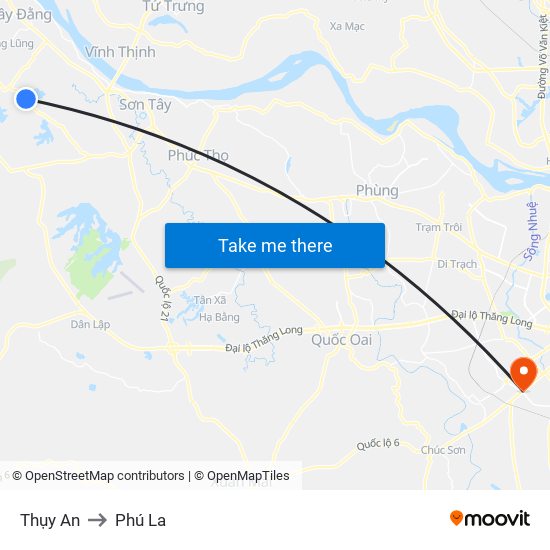 Thụy An to Phú La map