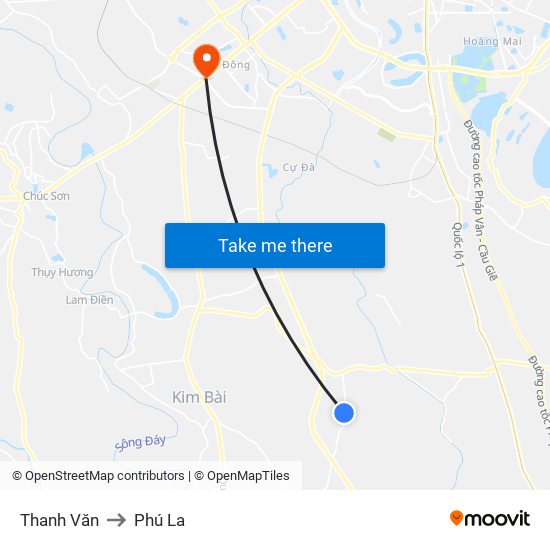 Thanh Văn to Phú La map