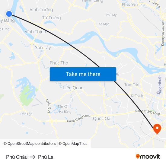 Phú Châu to Phú La map