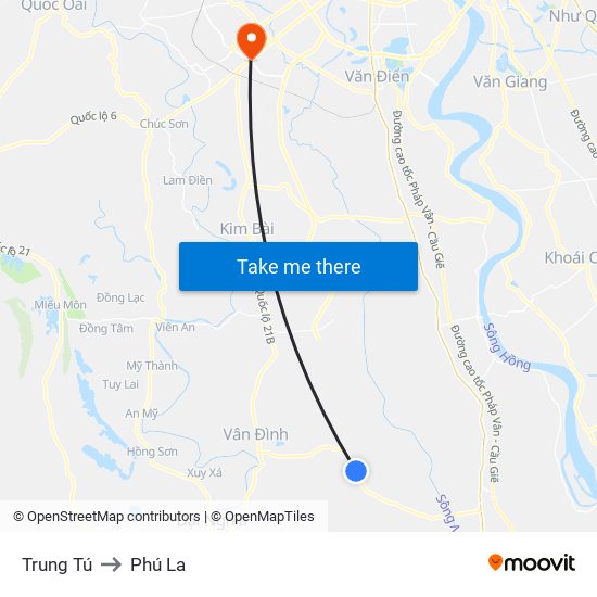 Trung Tú to Phú La map