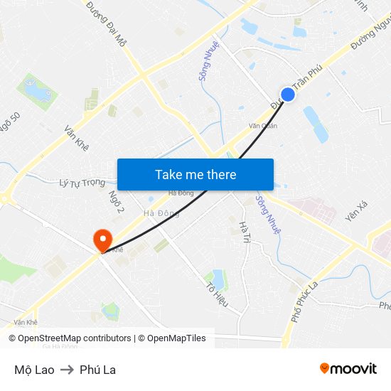 Mộ Lao to Phú La map
