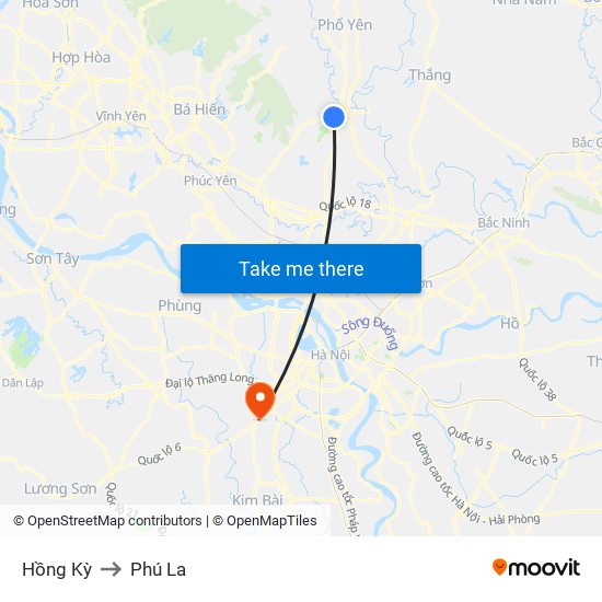 Hồng Kỳ to Phú La map